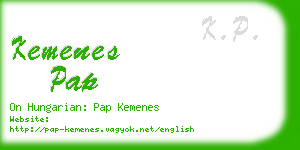 kemenes pap business card